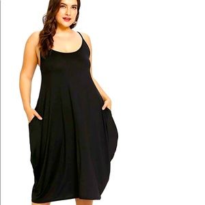 Hidden Pocket Solid Cami Dress